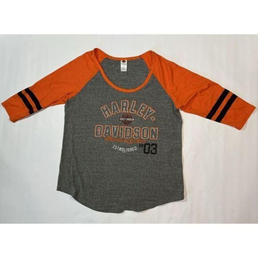 Harley Davidson Horny Toad Shirt Women's‎ XL Gray Temple Texas Short Sleeve